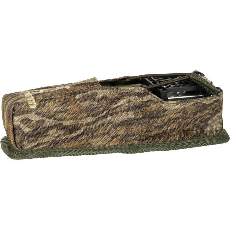 Easy Rider Thermacell Holder with Molle Attachment, featuring Ripstop material, elastic loop, and Hypalon pull tab for secure attachment to hunting gear.