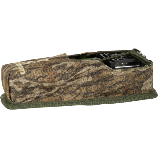 Easy Rider Thermacell Holder with Molle Attachment, featuring Ripstop material, elastic loop, and Hypalon pull tab for secure attachment to hunting gear.