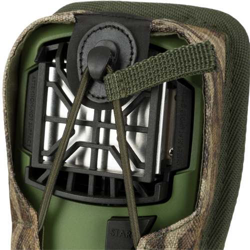 Easy Rider Thermacell Holder with Molle Attachment, showcasing its durable Ripstop material and secure Molle loop strap, designed for convenient attachment to hunting gear.