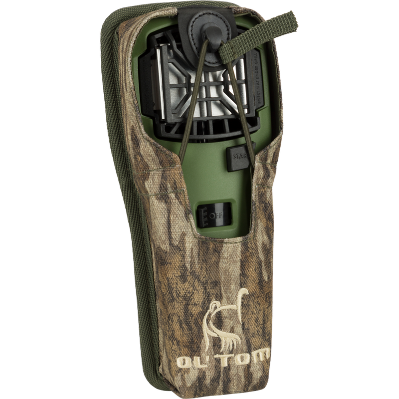 Easy Rider Thermacell Holder with Molle Attachment, featuring durable Ripstop material, elastic loop, and secure strap, ideal for outdoor gear attachment.