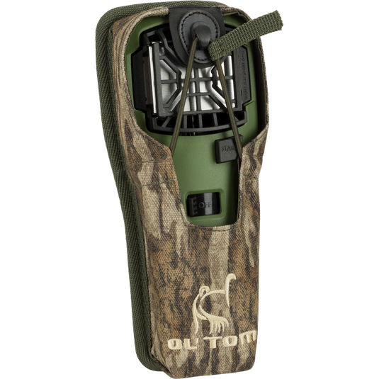 Easy Rider Thermacell Holder with Molle Attachment, featuring durable Ripstop material, elastic loop, and secure strap, ideal for outdoor gear attachment.