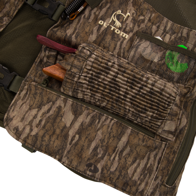 Time & Motion™ Gunslinger Turkey Vest, featuring well-distributed Gunslinger straps, multiple organized pockets, and a removable seat cushion, ideal for efficient hunting gear storage.