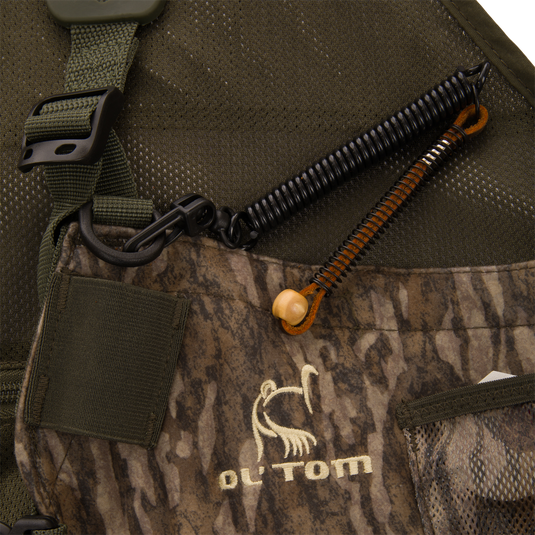 Time & Motion™ Gunslinger Turkey Vest close-up, showcasing organized pockets, durable fabric, and adjustable straps, ideal for efficient hunting gear access.
