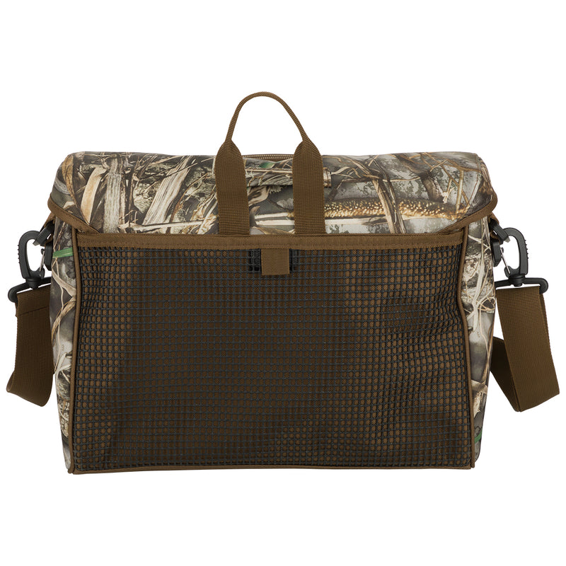 A compact Shoulder Bag 2.0 with exceptional organization features and rugged HD2™ material. Adjustable strap, improved zipper, and durable hardware. Multiple storage pockets, choke tube sleeves, and neoprene front shell loops. Perfect for hunting and outdoor adventures.