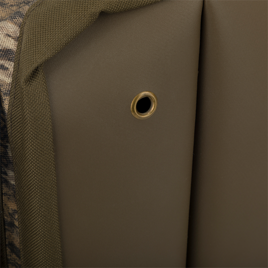 A close-up of the Extra Large Blind Bag with multiple pockets for organizing gear. Waterproof and durable construction with adjustable shoulder strap.