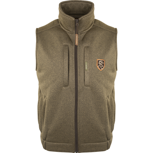 Non-Typical Soft Shell Fleece Vest featuring a deer logo, multiple chest pockets, and high-pile fleece lining for optimal warmth and mobility.
