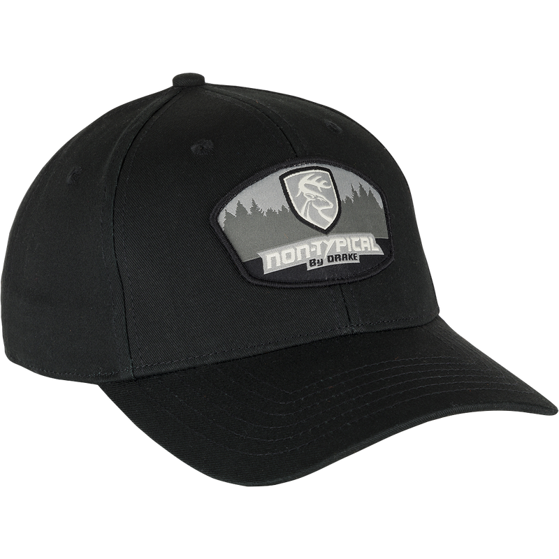 Chino Twill Patch Cap with Non-Typical logo patch, made of 100% cotton twill. Features a snap closure at the back.