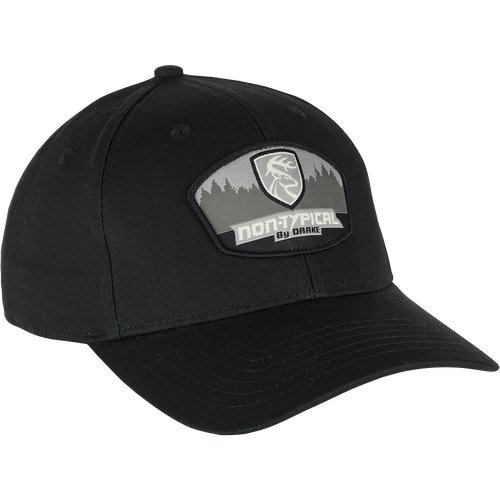 Chino Twill Patch Cap with Non-Typical logo patch, made of 100% cotton twill. Features a snap closure at the back.