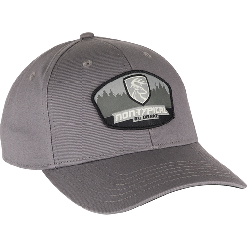Chino Twill Patch Cap with Non-Typical logo patch on front, made of 100% cotton twill. Adjustable snap closure at the back.