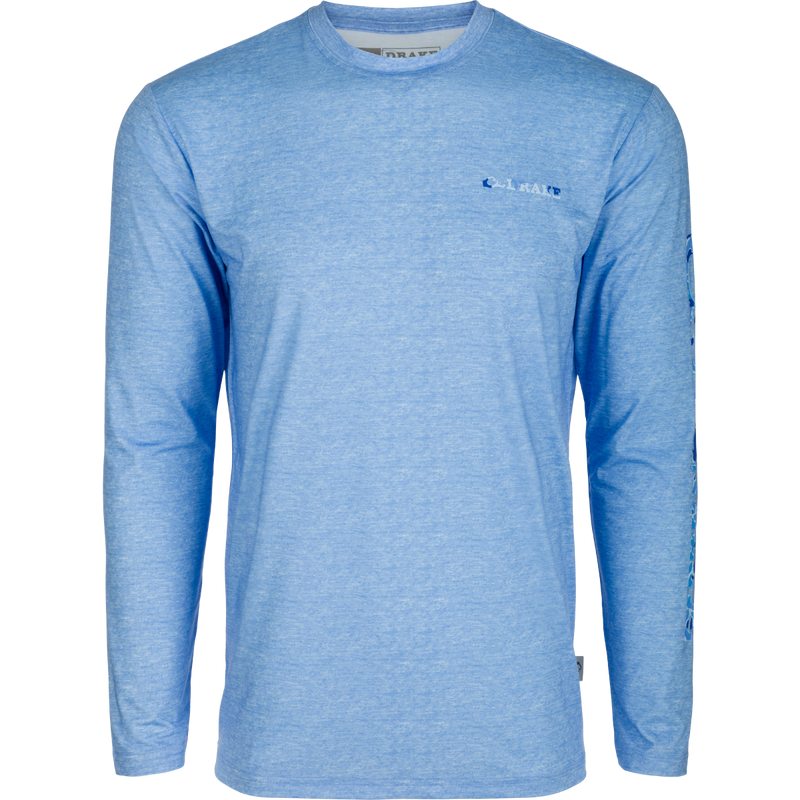 A lightweight, high-performance crew shirt for all-year wear. Features include Built-In Cooling, UPF 50, Moisture Wicking, Breathable Stretch, and Quick Drying. Perfect for water, field, or any outdoor activity.