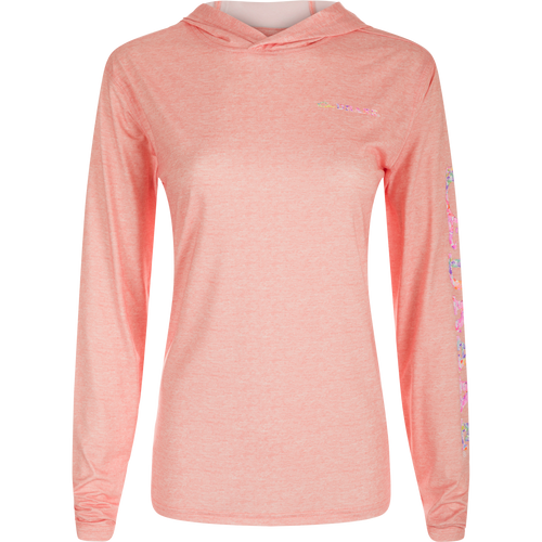 Women's Performance Hoodie Heather: A versatile, lightweight shirt with cooling, moisture-wicking, and quick-drying features. Perfect for outdoor adventures.