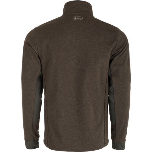 Hybrid Windproof Jacket: A functional, mid-weight jacket with a two-tone design. Features include a left chest pocket and zippered slash pockets. Perfect for cool fall days and nights.