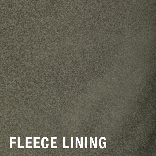 Hybrid Windproof Jacket: A close-up of a fabric with a sign. Mid-weight, windproof jacket for cool fall days or an added layer in the field. Functional, two-tone design with a left chest pocket. Bonded windproof laminate with fleece backing for warmth and protection.