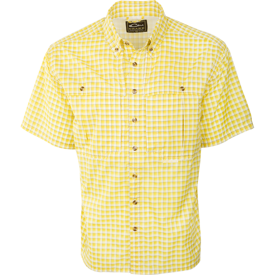FeatherLite Plaid Wingshooter's Shirt S/S: A lightweight, breathable shirt with a button-down collar, vented back, and large chest pockets.