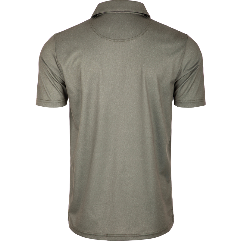 Heather Polo S/S: Timeless silhouette with textured fabric, built-in stretch, and moisture-wicking for comfort and style.