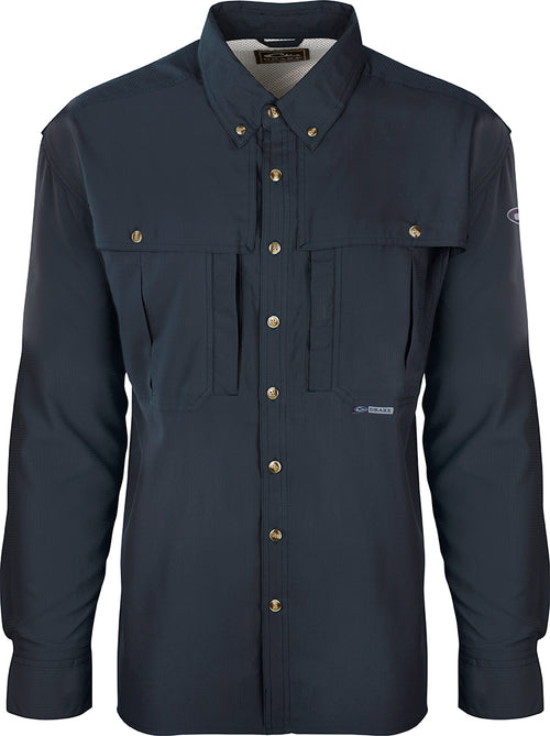 A lightweight, stylish Youth Flyweight Wingshooter's Shirt with buttons. Perfect for active kids, school, play, and outdoor adventures.