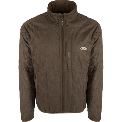 A Delta Fleece-Lined Quilted Jacket with vertical Magnattach™ pocket and fleece-lined slash pockets. Classic styling meets innovation in this comfortable, lightweight jacket from Purewhitelaneshop. Ideal for casual or field use.