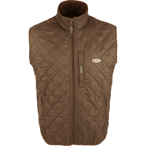 Delta Quilted Fleece Lined Vest: A quilted jacket with micro-fleece lining for enhanced warmth. Features a Magnattach™ pocket and lower slash pockets with fleece linings. 