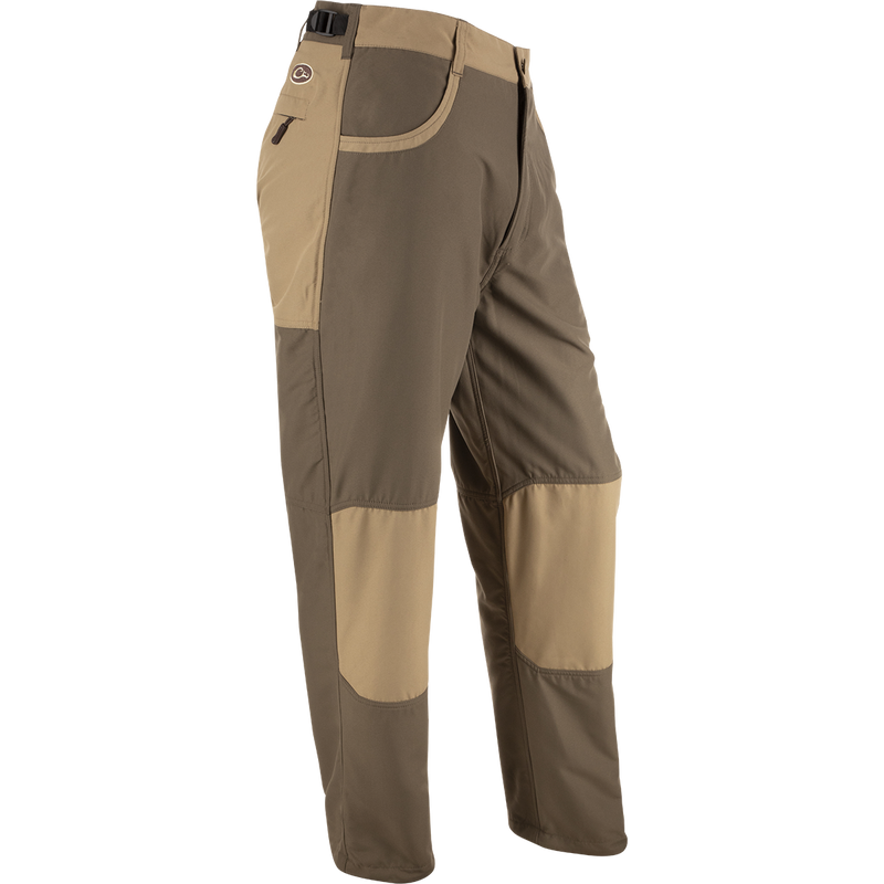 MST Jean Cut Wader Pant - Fleece-Lined, designed for warmth and durability with reinforced knee patches, front slash pockets, zippered fly, and shock cord ankle adjustment.