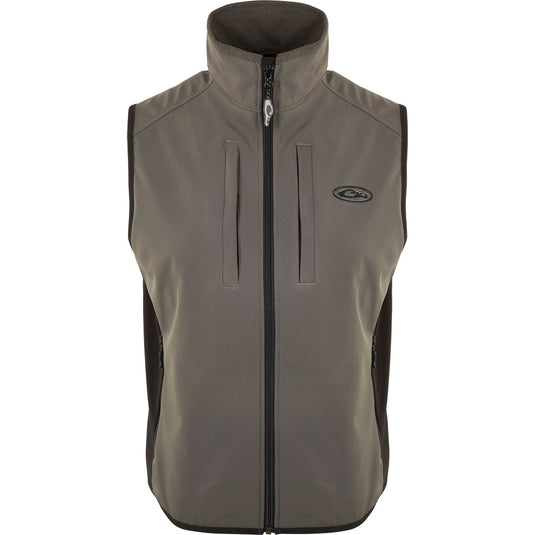EST Windproof Tech Vest with a zipper and multiple pockets. This vest is a versatile and stylish option for outdoor activities and everyday wear.
