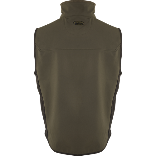 Back of EST Windproof Tech Vest, a high-quality hunting gear product from Purewhitelaneshop. The vest features a windproof barrier, lightweight design, and multiple pockets. Perfect for both field use and everyday wear.