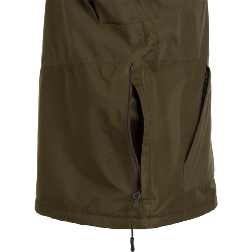 MST Waterproof Fleece-Lined 1/4 Zip Jacket: Versatile pullover for hardcore hunters. Waterproof, windproof, and breathable. Adjustable cuffs, extendable collar, and plenty of pockets for secure storage.