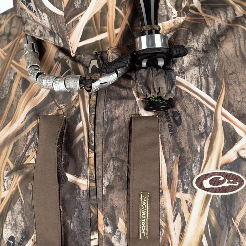 A close-up of the EST Heat-Escape Full Zip 2.0 jacket, featuring Heat-Escape vents under the arms for preventing overheating.