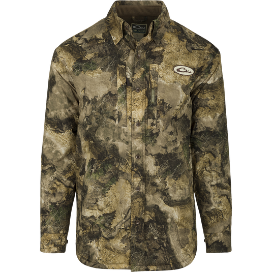 MST Fleece-Lined Guardian Flex Jac-Shirt: A camouflage jac-shirt with plenty of pocket storage for calls, phones, and essentials. Waterproof and breathable fabric with insulated fleece lining for extra comfort and mobility.