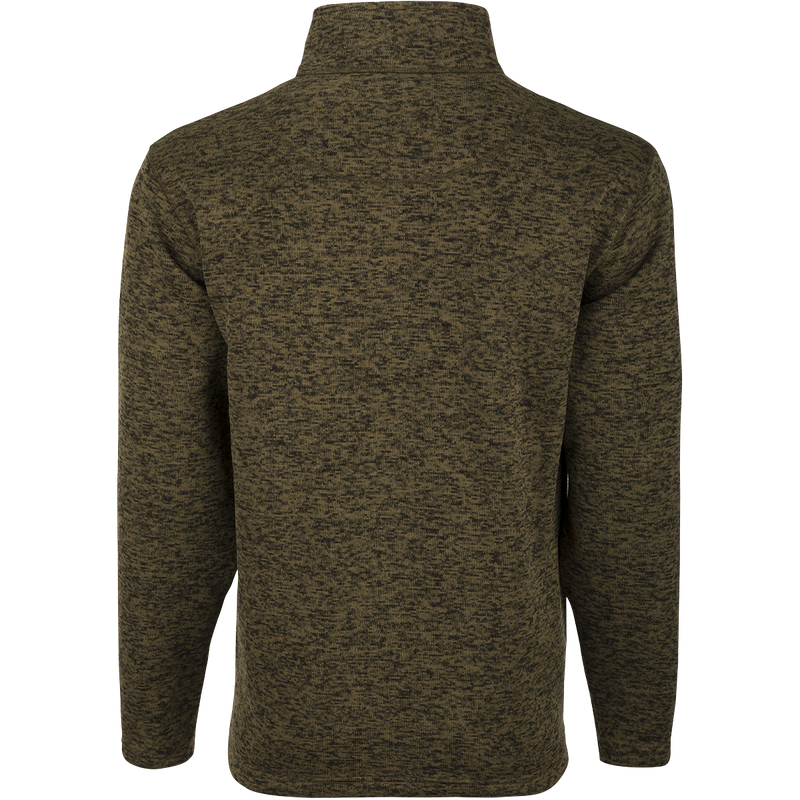 A close-up of the McAlister Full Zip Sweater Fleece Jacket, showcasing its textured fabric and vertical zippered chest pocket.