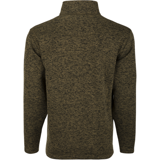 A close-up of the McAlister Full Zip Sweater Fleece Jacket, showcasing its textured fabric and vertical zippered chest pocket.