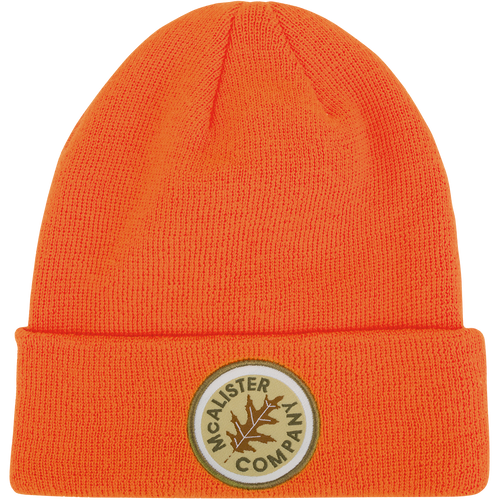 McAlister Upland Rib-Knit Stocking Cap: A comfortable, roll-up hat with a woven logo patch. Perfect for fall mornings in the field.