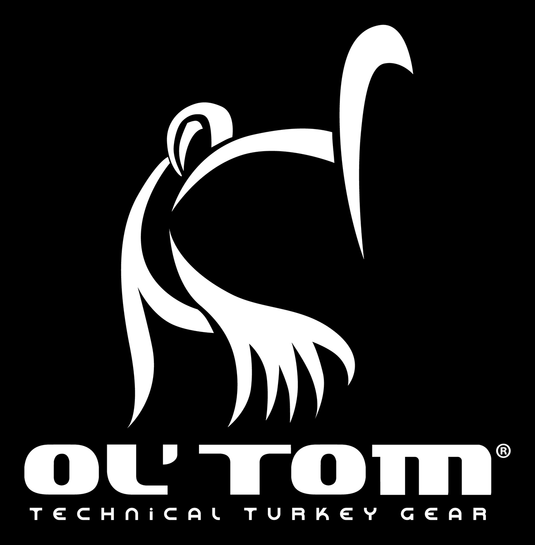 Ol' Tom Window Decal featuring a square vinyl logo and text. Perfect for vehicles, gun stocks, coolers, and more. Let everyone know you're a turkey hunter with this 4